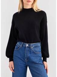 πουλόβερ με ψηλό γιακά vero moda 10290748 - μαύρο