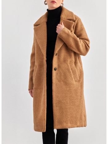 παλτό μακρύ vero moda 10290147 - κάμελ σε προσφορά