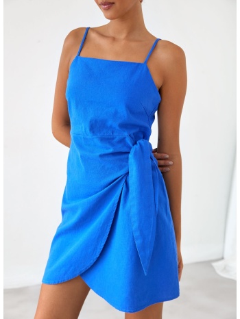 φόρεμα μίνι με λινό only 15291770 - μπλε