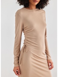 φόρεμα με σούρα vero moda 10299277 - άμμου