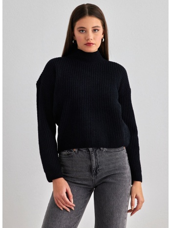 πουλόβερ με ψηλό γιακά vero moda 10291256 - μαύρο σε προσφορά