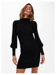 πλεκτό φόρεμα only 15232502 - μαύρο
