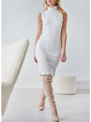 φόρεμα με ριπ ύφανση naiba 402.237 - λευκό σε προσφορά