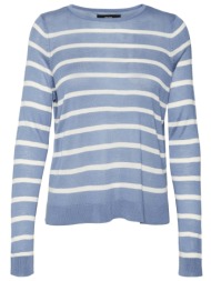 μπλούζα με ελαφριά πλέξη ριγέ vero moda 10282354 - μπλε