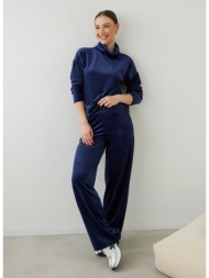 σετ βελουτέ φόρμες different-shop 15-012 - μπλε σκούρο