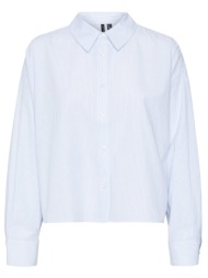 πουκάμισο κοντό με ρίγες vero moda 10316393 - γαλάζιο