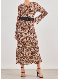 φόρεμα maxi με print - leopard