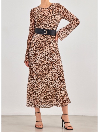 φόρεμα maxi με print - leopard σε προσφορά