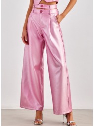 παντελόνα ψηλόμεση με cut outs - ροζ