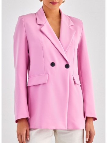 σακάκι με σταυρωτό κούμπωμα - ροζ σε προσφορά