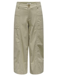 παντελόνι culotte με διπλό κουμπί only 15314623 - λαδί