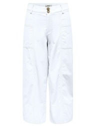 παντελόνι culotte με διπλό κουμπί only 15314623 - λευκό