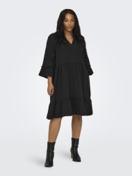 φόρεμα λινό plus size carmakoma 15316132 - μαύρο