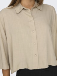 πουκάμισο κοντό only 15307870 - μπεζ