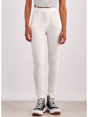 παντελόνι κολάν υφασμάτινο με τσέπες - λευκό σε προσφορά