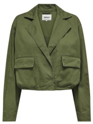 jacket κοντό με γιακά only 15308769 - χακί