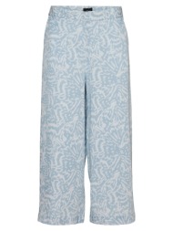 παντελόνι wide leg με print vero moda 10304861 - γαλάζιο