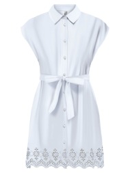 φόρεμα με boho τελείωμα only 15314411 - λευκό