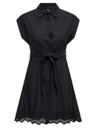 φόρεμα με boho τελείωμα only 15314411 - μαύρο