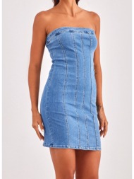 φόρεμα τζιν μίνι vero moda 10310272 - μπλε jean