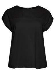 μπλούζα με κέντημα plus size vero moda curve 10307766 - μαύρο