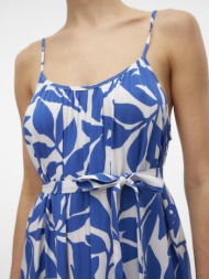 φόρεμα με print και βολάν vero moda 10286748 - μπλε