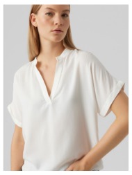 μπλούζα με v cut vero moda 10279697 - λευκό