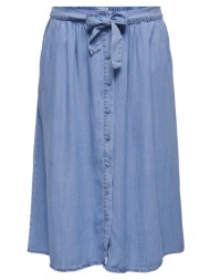 φούστα plus size με κουμπιά carmakoma 15303394 - μπλε jean