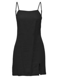 φόρεμα λινό μίνι only 15255185 - μαύρο