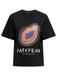 t-shirt papayeah only 15320615 - μαύρο