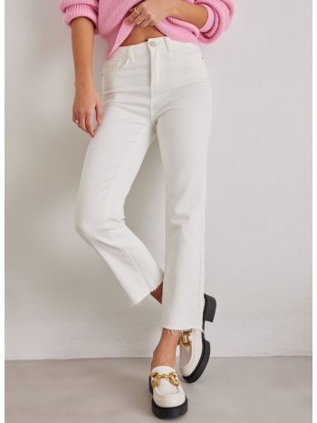 cropped παντελόνι χωρίς ραφή - λευκό σε προσφορά