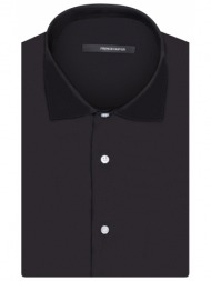 prince oliver πουκάμισο μαύρο 100% cotton (modern fit)