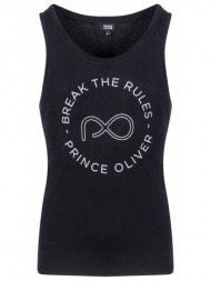 prince oliver ανδρική μπλούζα αμάνικη μαύρη (modern fit)