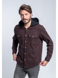 πουκάμισο καρό flannel μαύρο/κόκκινο (modern fit) 100% cotton new arrival