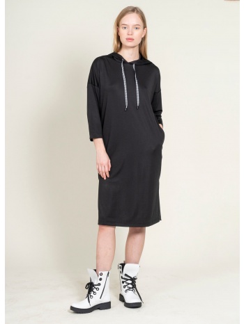 φόρεμα μαύρο με κουκούλα (comfort fit) σε προσφορά
