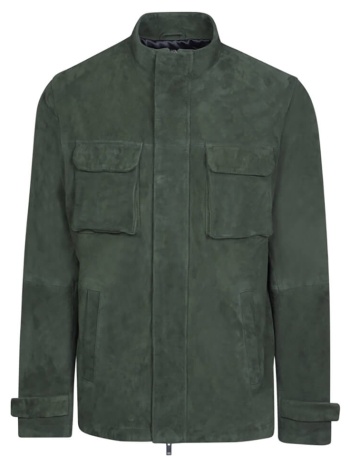 σουέντ δερμάτινο jacket πράσινο (modern fit) σε προσφορά
