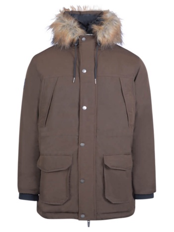 παρκά ice teck μπουφάν καφέ (modern fit) new arrival σε προσφορά