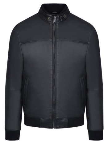 prince oliver bomber μαύρο 100% leather (modern fit) σε προσφορά