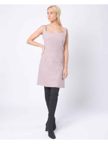 kathy dress. μίντι μπουκλέ λιλά φόρεμα σε προσφορά