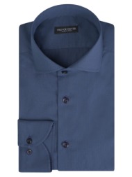 superior πουκάμισο με μικροσχέδιο μπλε 100% fine cotton (modern fit)