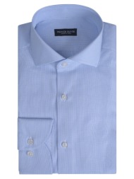superior πουκάμισο με μικροσχέδιο γαλάζιο (modern fit) new arrival