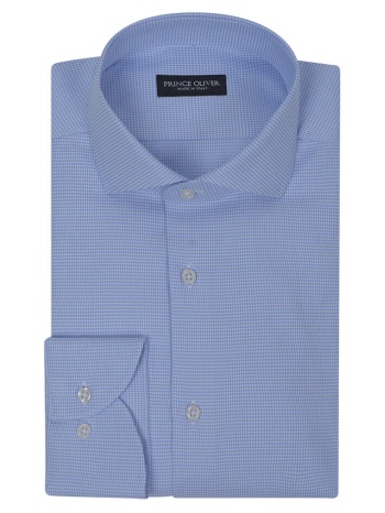 superior πουκάμισο με μικροσχέδιο σιέλ (modern fit) new σε προσφορά