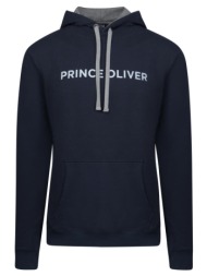 prince oliver hooded φούτερ μπλε σκούρο (modern fit) new arrival