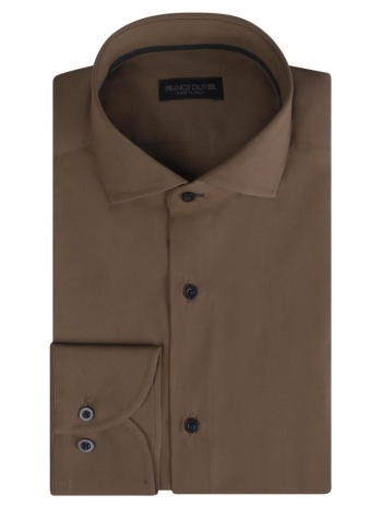 superior πουκάμισο καφέ 100% fine cotton (modern fit) new σε προσφορά