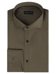 superior πουκάμισο χακί 100% fine cotton (modern fit) new arrival
