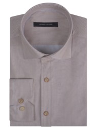 πουκάμισο με σχέδιο μπεζ (modern fit)