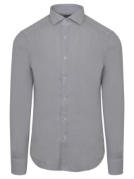 superior πουκάμισο γκρι 100% λινό (modern fit)