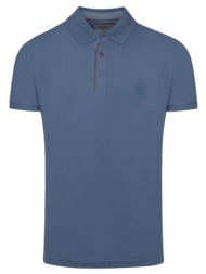 premium polo μπλε ραφ 100% cotton (modern fit)