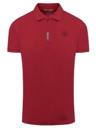 brand new polo double pique κόκκινο 100% cotton (regular fit)
