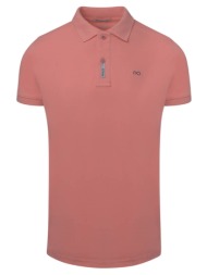 brand new polo double pique ροδακινί 100% cotton (regular fit)
